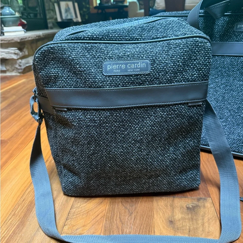 Pierre Cardin‎ 3 Piece Travel Bag Suitcase Set in Grey Tweed